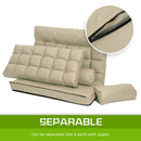 Lounge Couch Sofa Bed Double Seat Leather GEMINI BEIGE-9