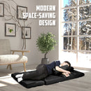 Lounge Couch Sofa Bed Double Seat Leather GEMINI BLACK-3