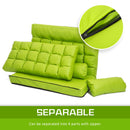 Lounge Couch Sofa Bed Double Seat Leather GEMINI GREEN-9