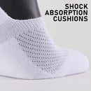 3X Rexy Cushion No Show Ankle Socks Large Non-Slip Breathable BLACK-7