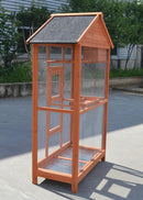 Wooden XXL Pet Cages Aviary Carrier Travel Canary Parrot Bird Cage-3