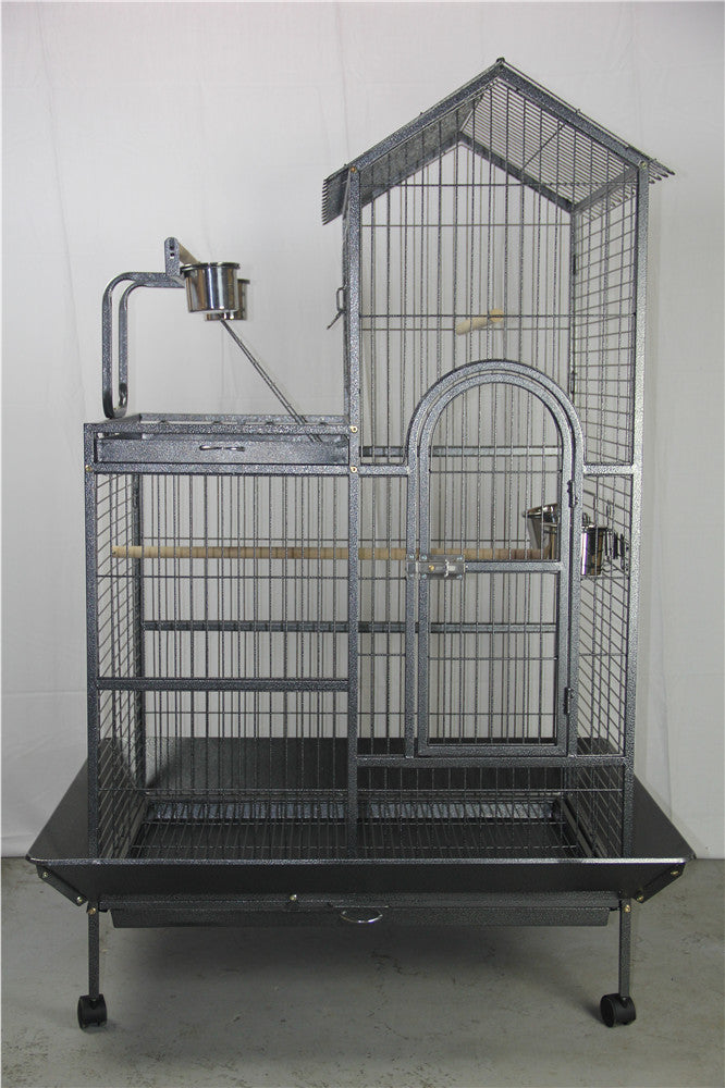 YES4PETS 160cm XL Bird Cage Pet Parrot Aviary Perch Castor Wheels - 0