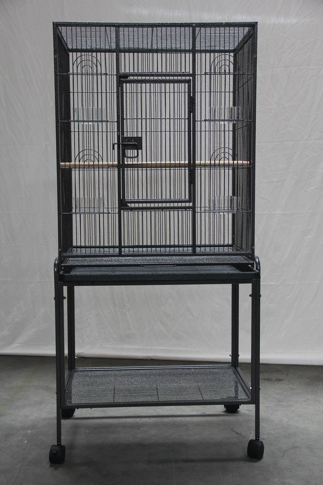 YES4PETS 135cm Bird Cage Parrot Aviary Pet Stand-alone Budgie Perch Castor Wheels - 0