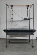 XXL Bird Cage Parrot Playpen Gym Toy Stand With Swing Ladders On Wheels-2
