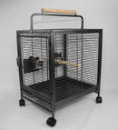 Small Bird Transport Budgie Cage Parrot Aviary Carrier With Wheel-2