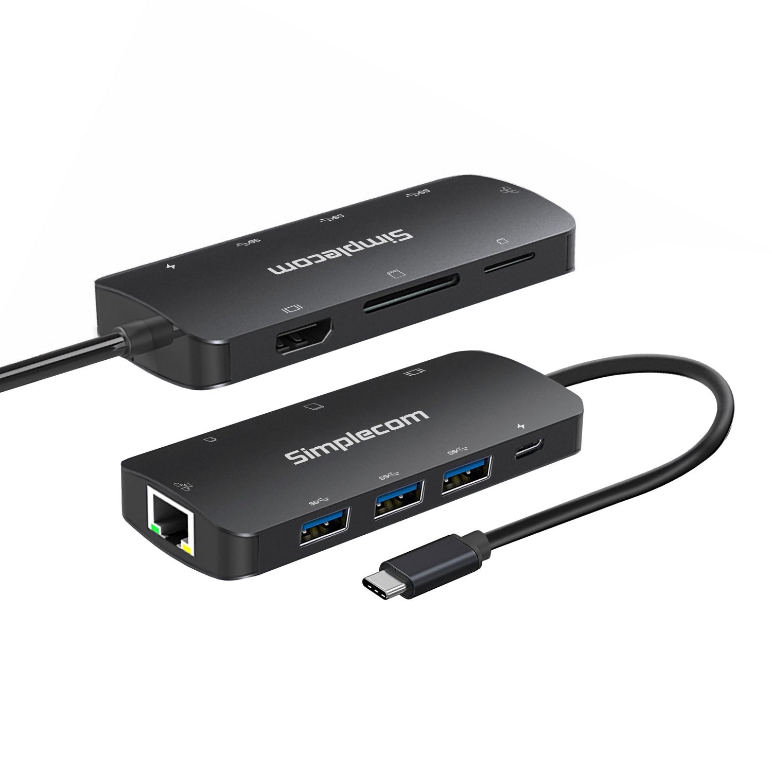 Simplecom CHT580 USB-C SuperSpeed 8-in-1 Multiport Hub Adapter HDMI 2.0 Docking Station - 0