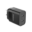 Simplecom CU221 Dual USB-C Fast Wall Charger PD 20W for Phone Tablet-2