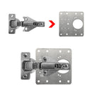 4 Pcs Kitchen Cupboard Door Cabinet Hinges Repair Plate Brackets Kit Fixing Screws-8
