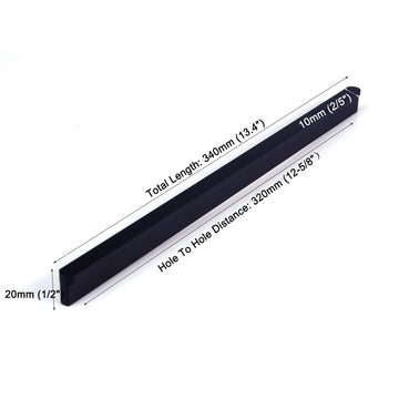 Solid Zinc Furniture Kitchen Bathroom Cabinet Handles Drawer Bar Handle Pull Knob Black 320mm - 0