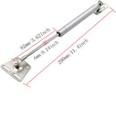 2 Pcs 100N Cabinet Door Hydraulic Hinge Metal Head Lift Support Soft Close & Buffer Telescopic-2