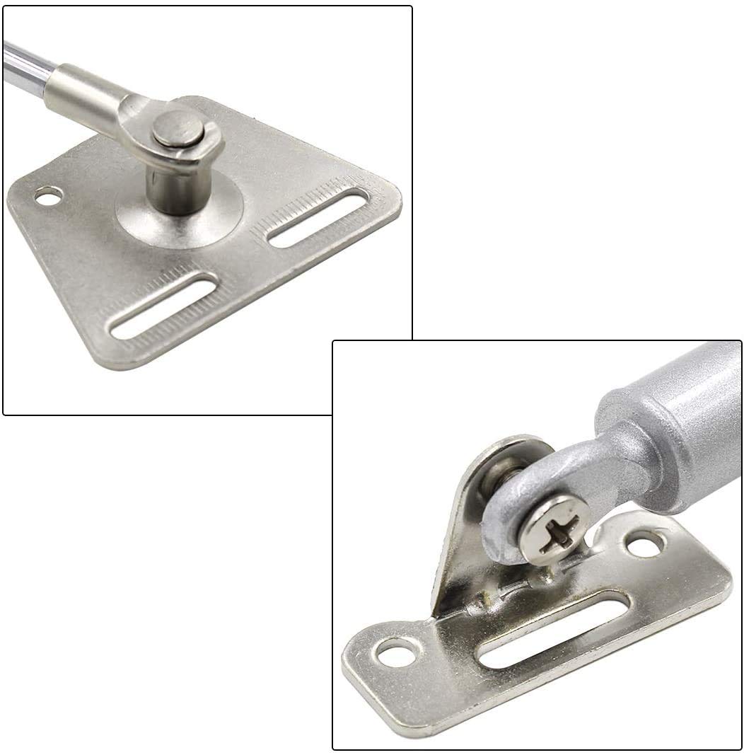 2 Pcs 100N Cabinet Door Hydraulic Hinge Metal Head Lift Support Soft Close & Buffer Telescopic