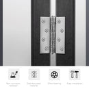 304 Flat Pin Hinge Spring 2Pack 100mm Folding Butt Door Cabinet Hinges Folding Furniture Hardware-5