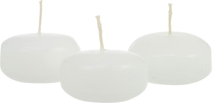 10 Pack of 8cm Ivory Wax Floating Candles - wedding party home event decoration - 0