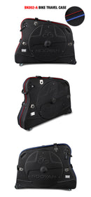 NOOYAH Bike Hard Shell Travel Case EVA Mountain MTB ebike Road Bike 700c Gravel Bike Tourer- BK002 in Black-6