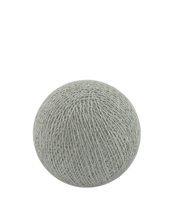 1 Set of 20 LED Grey White 5cm Cotton Ball Battery Powered String Lights Gift Home Wedding Party Bedroom Decoration Outdoor Indoor Table Centrepiece