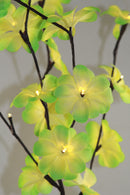 1 Set of 50cm H 20 LED Green Frangipani Tree Branch Stem Fairy Light Wedding Event Party Function Table Vase Centrepiece Tropical Decoration-2