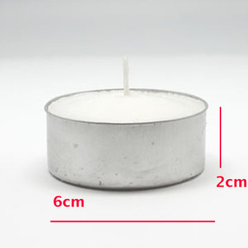 Large Tealight Candles 6cm Wide in silver foil cup  10 in a pack - Party Event Wedding BBQ Dinner Romantic Ambience Decor - 0