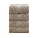 Linenland 4 Piece Cotton Bath Towels Set - Sandstone-1