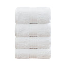Linenland 4 Piece Cotton Bath Towels Set - White-1