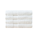 Linenland Bath Towel 4 Piece Cotton Hand Towels Set - White-1