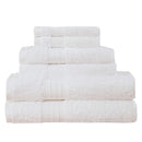Luxury 6 Piece Soft and Absorbent Cotton Bath Towel Set - White-1
