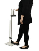 Lirash Touch Free Hand Sanitiser Dispenser Station Floor Stand Foot Operated - White Black-1