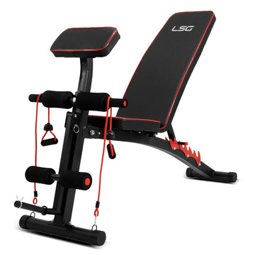 LSG GBN007 FID Bench with 84kg Weight and Bar set - 0