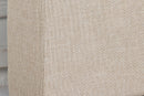 Bed Head King Beige Headboard Upholstery Fabric Tufted Buttons-4