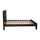 Bed Frame Queen Size in Solid Wood Veneered Acacia Bedroom Timber Slat in Chocolate-4