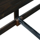 Bed Frame Queen Size in Solid Wood Veneered Acacia Bedroom Timber Slat in Chocolate-8