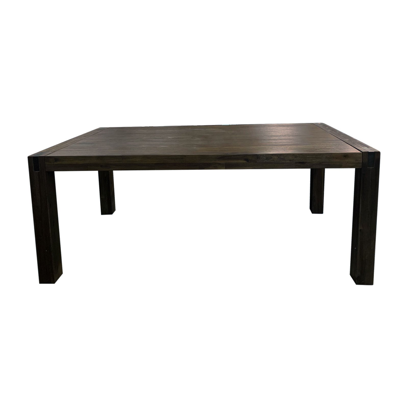 Dining Table 210cm Large Size with Solid Acacia Wooden Base in Chocolate Colour - 0