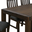 Dining Table 180cm Medium Size with Solid Acacia Wooden Base in Chocolate Colour-5
