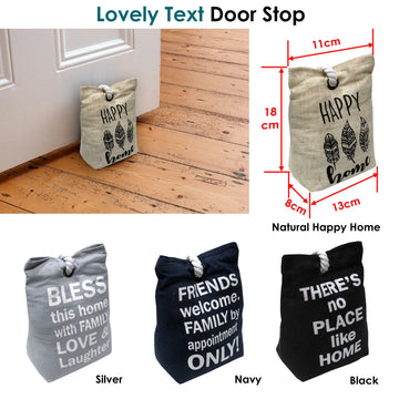Door Stop Bag Black Approx 0.98kg - 0