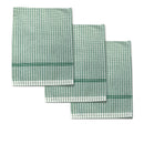 Set of 3 Jumbo Cotton Checkered Tea Towels 60 x 90 cm Green-1