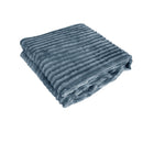240GSM Corduroy Striped Throw Rug Charcoal-1