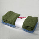 Set of 4 Budget Cotton Hand Towels 42 x 67 cm Olive Blue-1