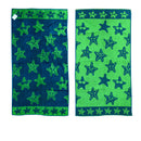 Jacquard Velour Reversible Beach Towel Blue Stars-1