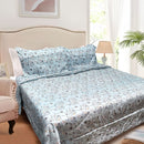 Hotel Living 3 Pce Light Weight Comforter Set Queen/King Corbett Floral Blue-1