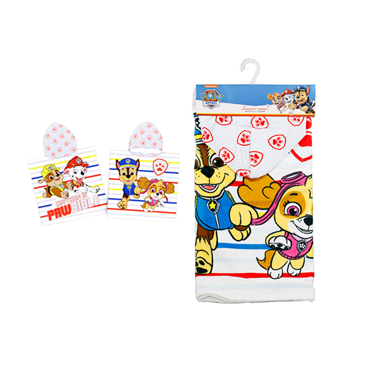 Caprice Paw Patrol Cotton Hooded Licensed Towel 60 x 120 cm