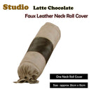 Studio Latte Chocolate Faux Leather - Neckroll Cover-2
