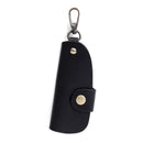 Genuine Leather Wallet Purse Bag Case Holder Key Ring Pouch Bag Safe Hanger (Black)-1