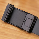 Genuine Cowhide Embossed with Crocodile Pattern Belt  Luxury Business Automatic Belts (Brown)-5