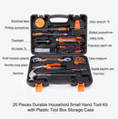 25Pcs Household Hand Tools Set Kit Box with Hard Storage Case Home Supplies-2