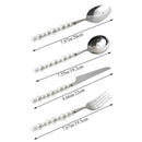 4 Piece Stainless Steel Pearl Handle Flatware Cutlery Set Come with Giftbox-6