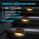 4 Pack SolarPower Deck Lights Outdoor Step Lights Waterproof LED lights-2