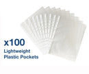 100Pack A4 Sheet Protector Plastic Pockets Bulk Lot Clear Reinforced Folders-1