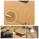 Unisex Leisure Canvas Backpack Durable Waterproof Outdoor Travel Rucksack(Black)-5