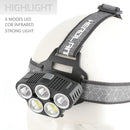 6 Modes LED Head Torch Induction Headlight Camping COB Infrared Strong Lights-2