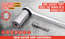 3Pc Universal Socket Wrench Set Power Drill Adaptor Gator Grip Size 7mm to 19mm-2