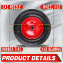 16" Wheelbarrow Trolley Wheel 4.80/4.00-8 Pneumatic Tyre 16mm Bore Tire Steel-4